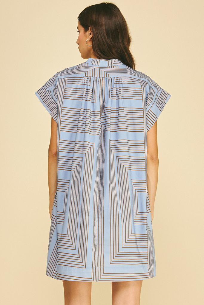 Grace mini dress in blue