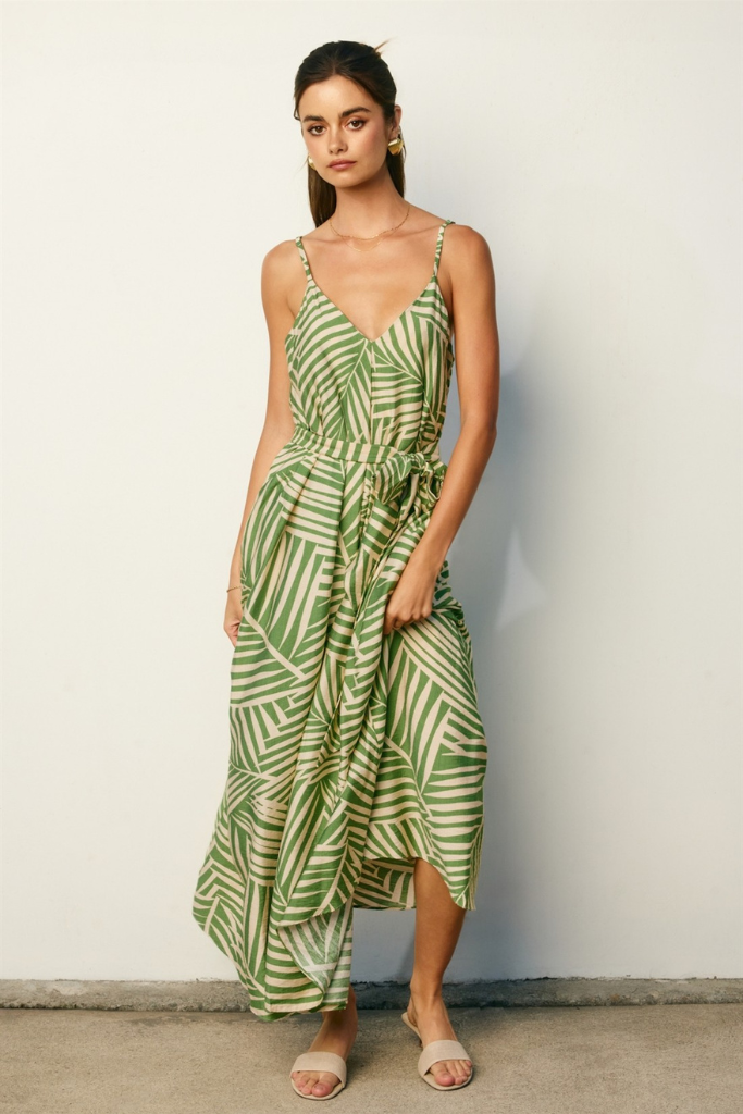 Meri palm print maxi