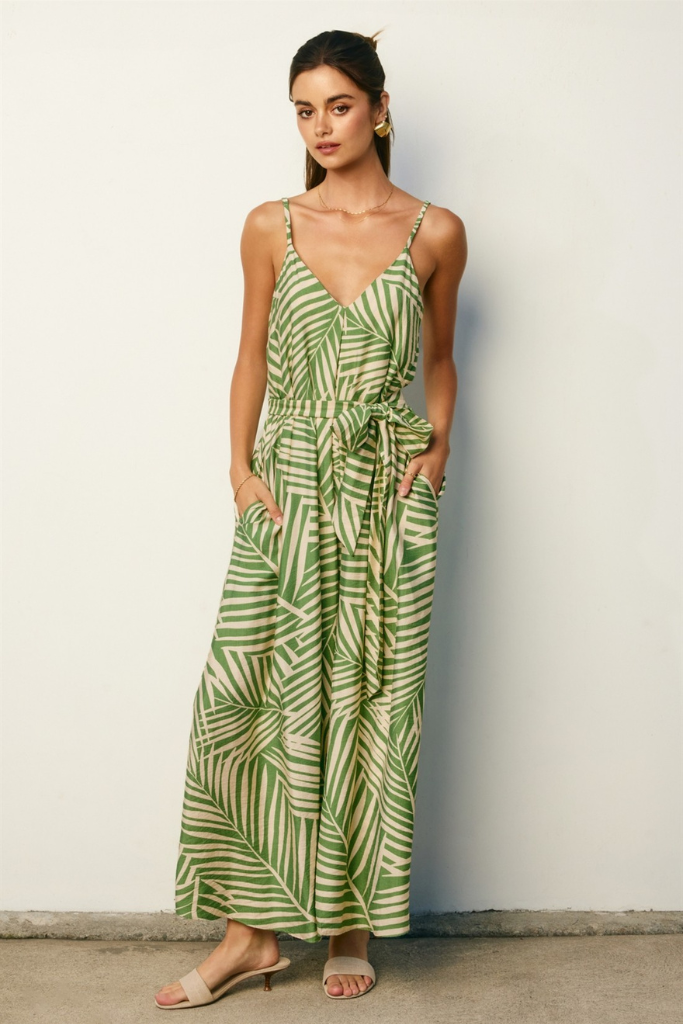 Meri palm print maxi