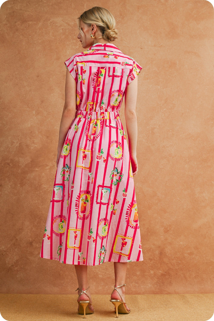 Tracie midi in pink