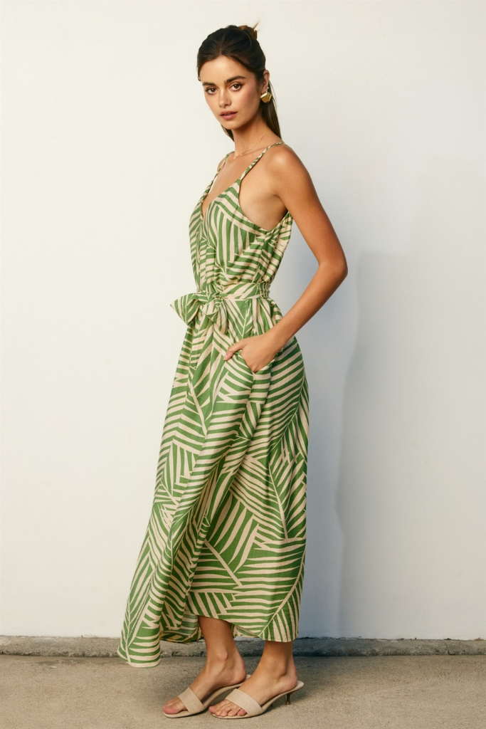 Meri palm print maxi