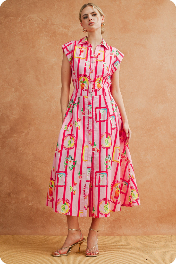 Tracie midi in pink