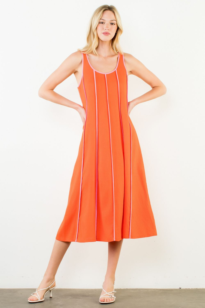 Mallory dress in orange
