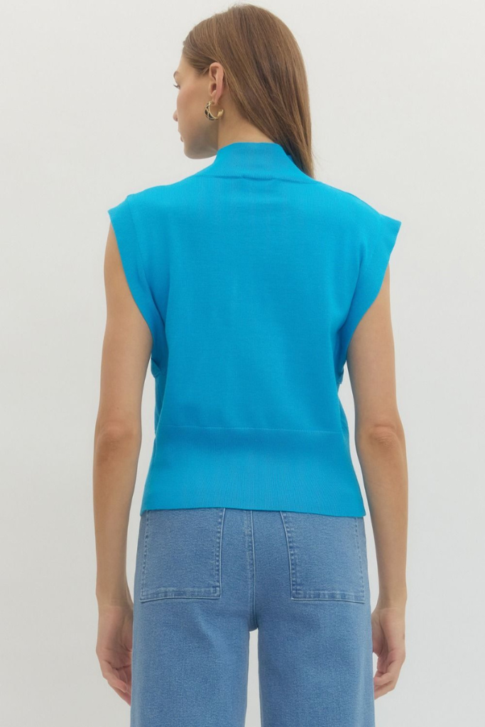 Clio top in cerulean