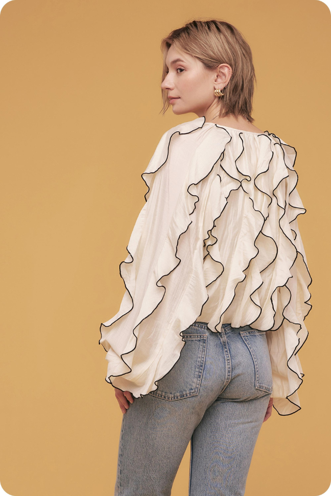 Elaine ruffle blouse