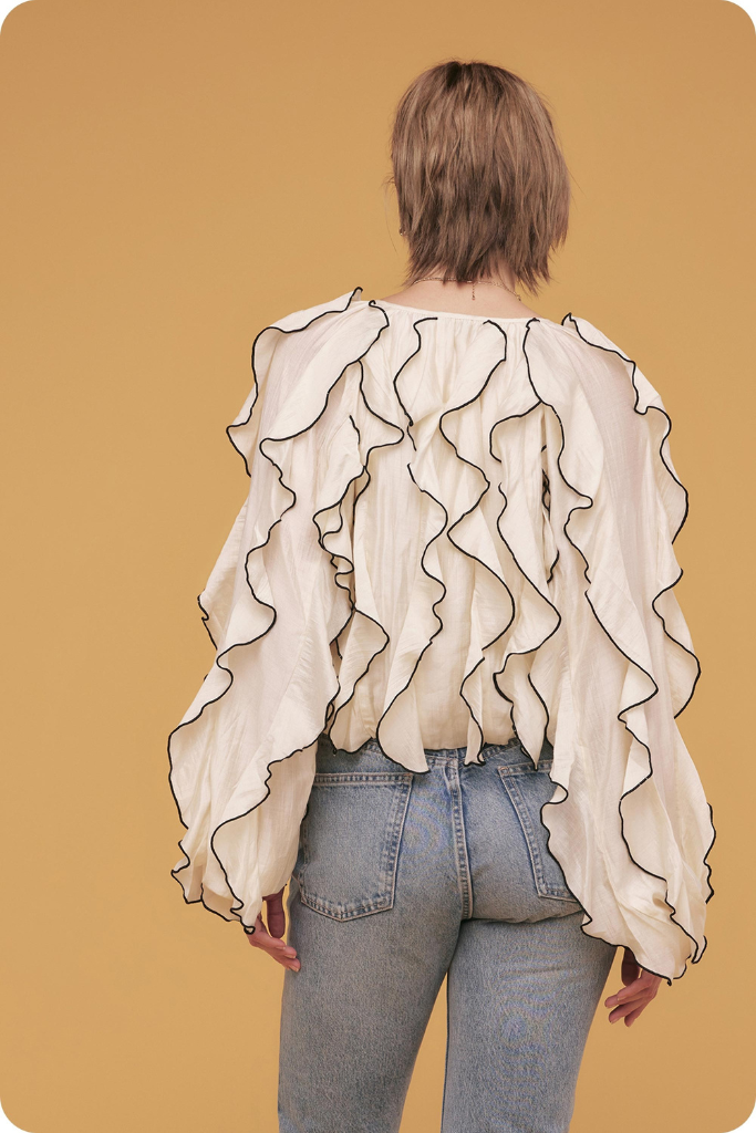 Elaine ruffle blouse