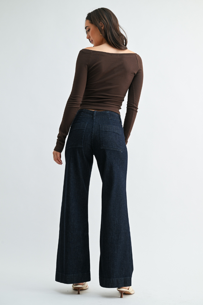 Violet wide leg jean