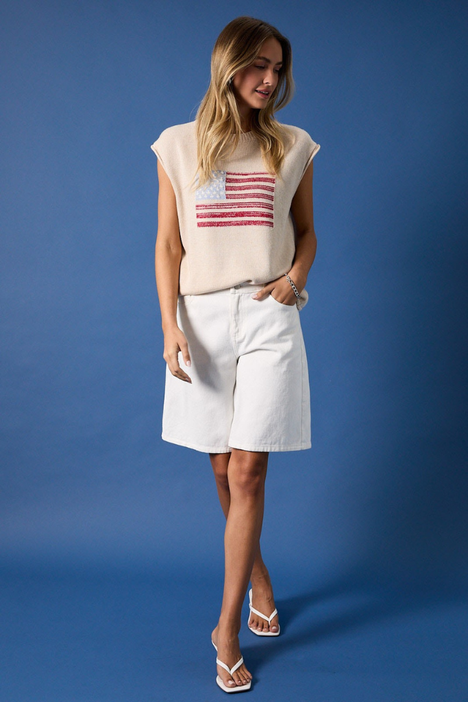 Sally flag sweater in cream