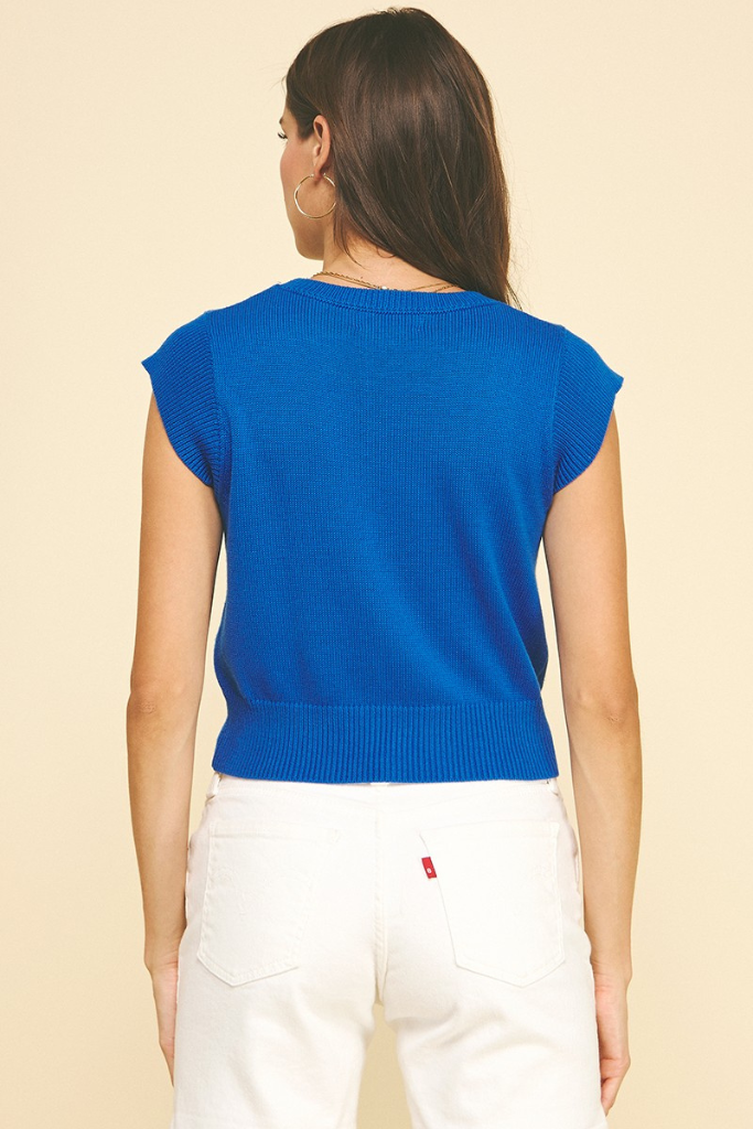 Valerie knit in blue