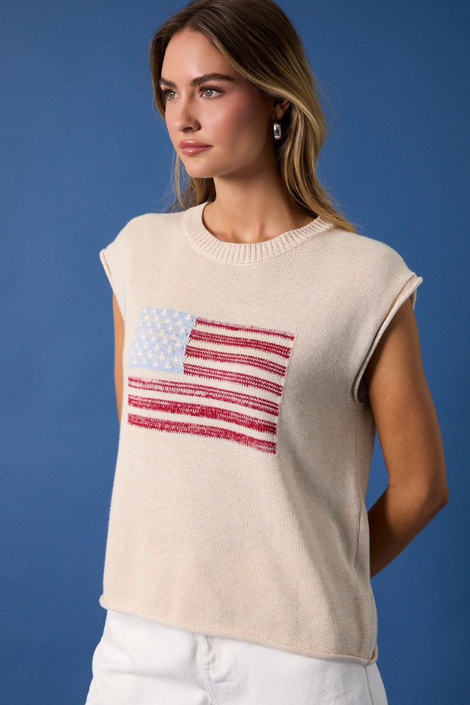 Sally flag sweater in cream