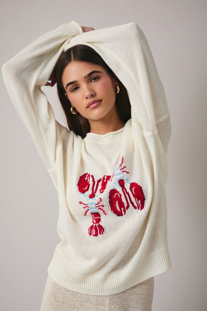 Lila lobster sweater
