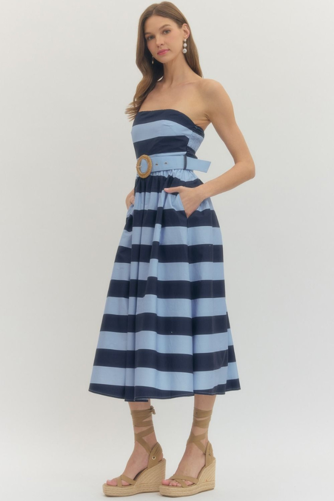 Brantley dress in bue