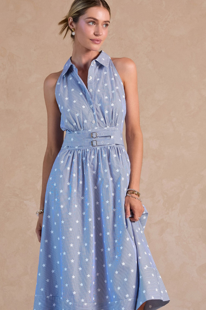 Blair star print midi dress Sloane Boutique Blair star print midi dress Sloane Boutique