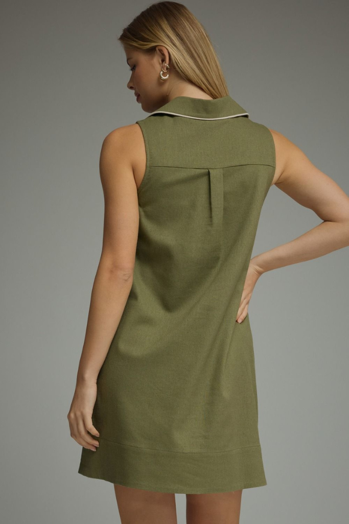Vesper mini dress in olive