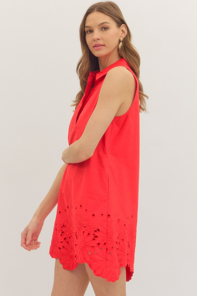 Maya mini dress in red