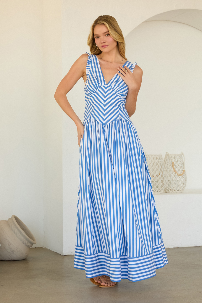 Martha maxi dress in blue