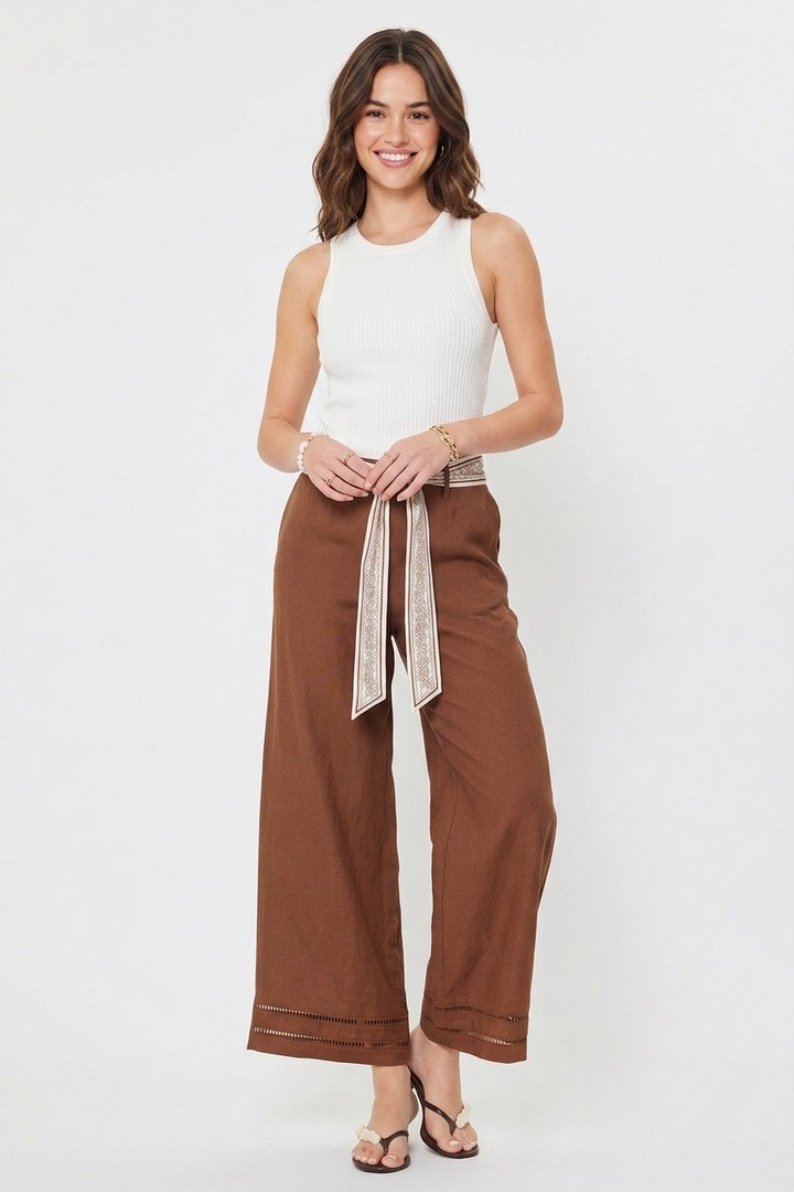 Cleo pant in brown