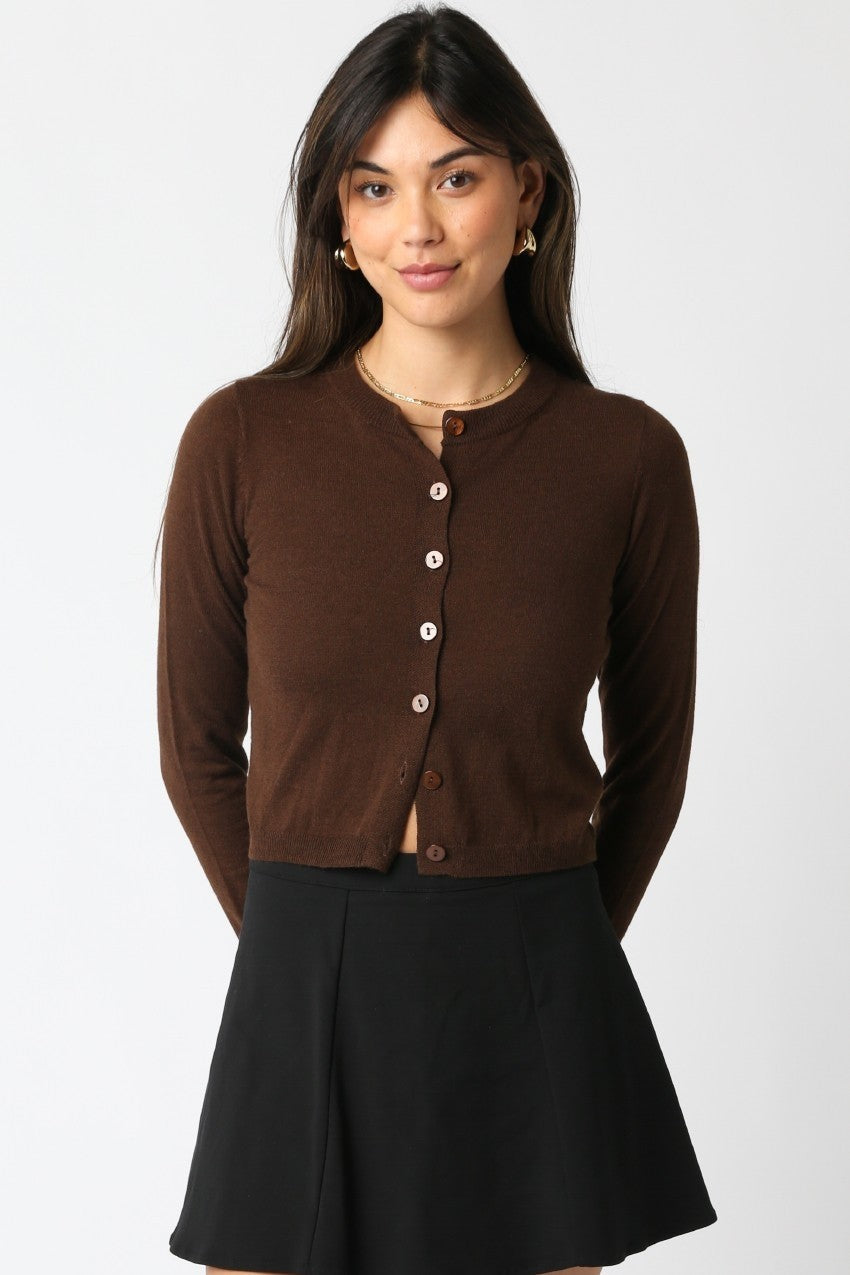 Bella cardigan in brown