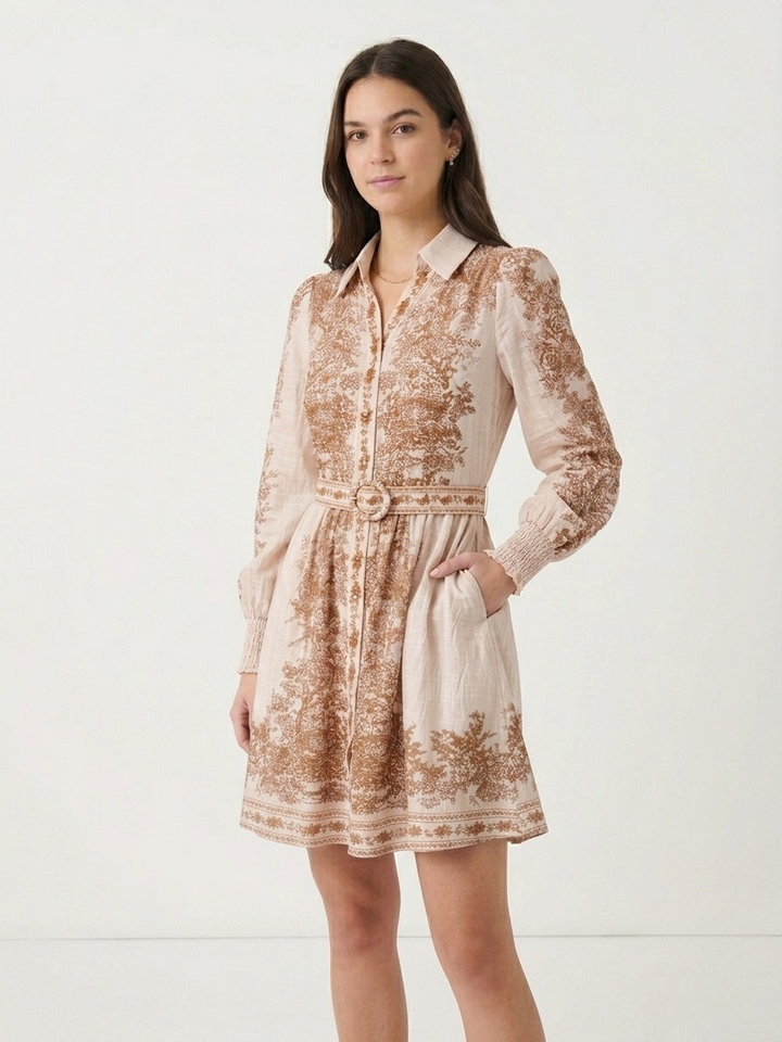 Noel mini dress in cream