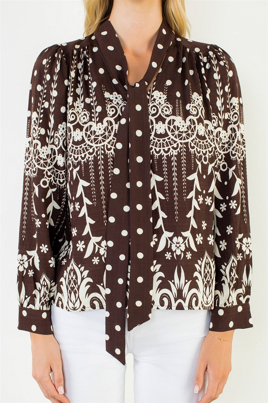 Carson blouse in brown