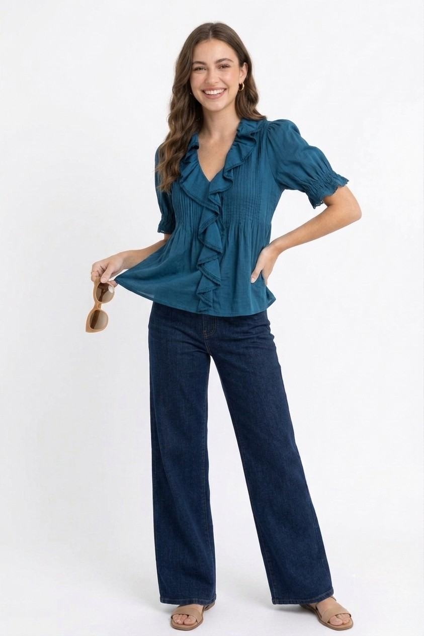 Darcie top in dark blue