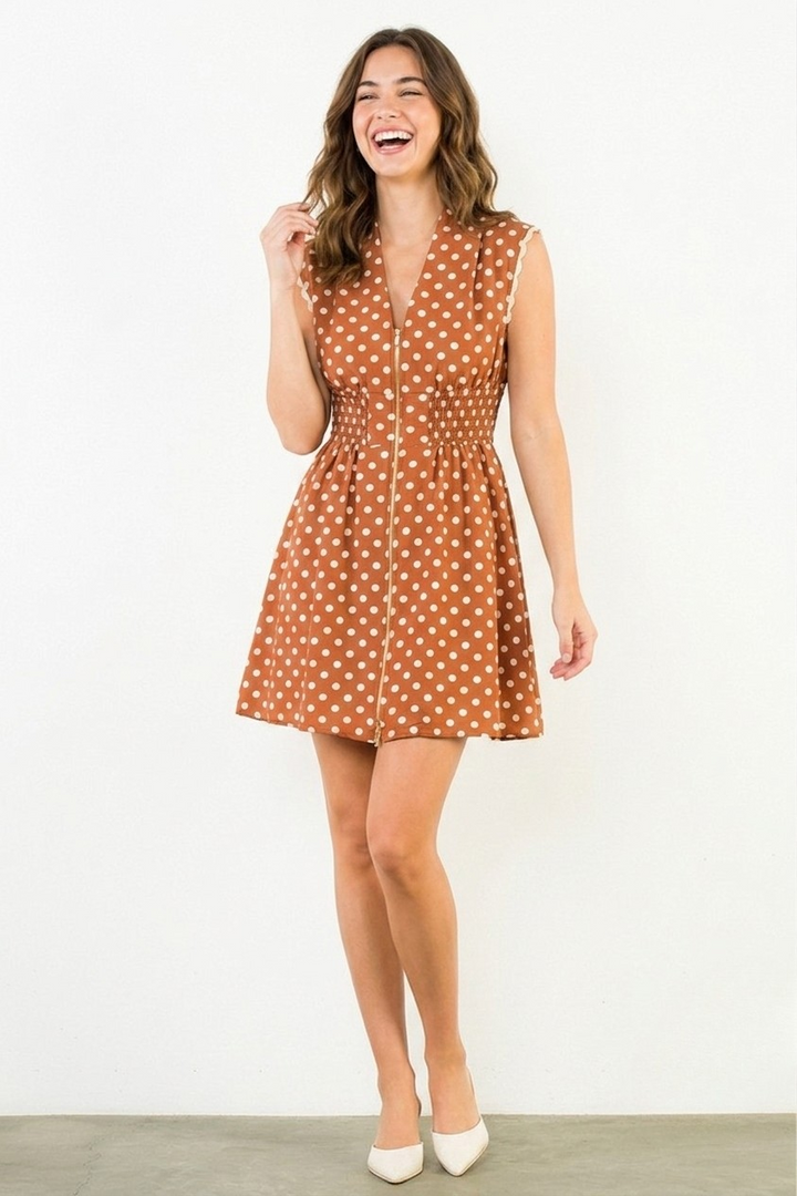 Kat polka dot mini dress