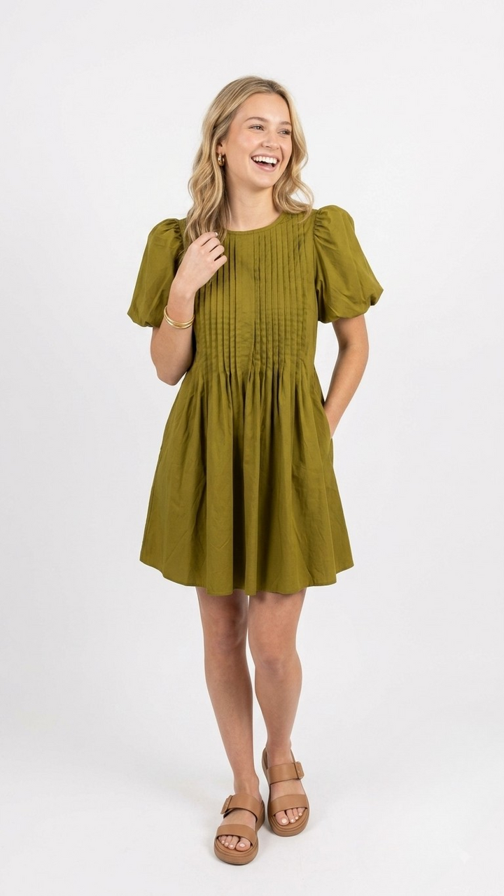 Marley mini dress in green