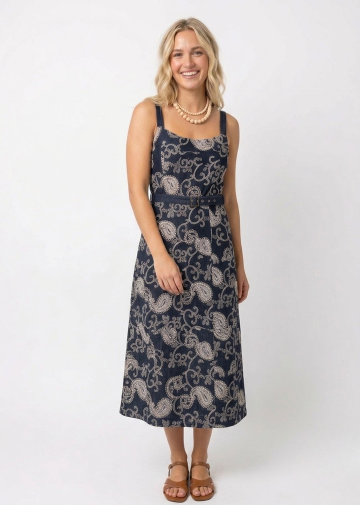 Debbie denim midi dress