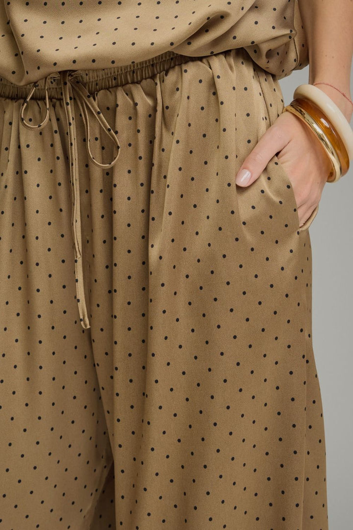 Leslie dot silk joggers