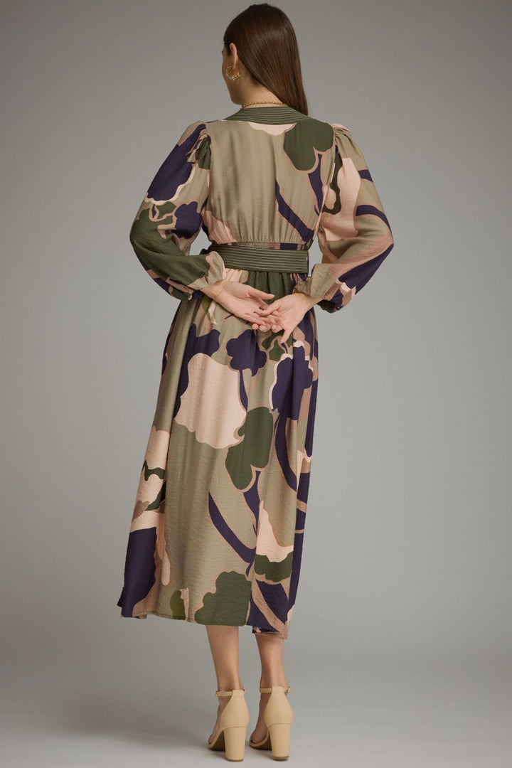 Celeste wrap midi dress