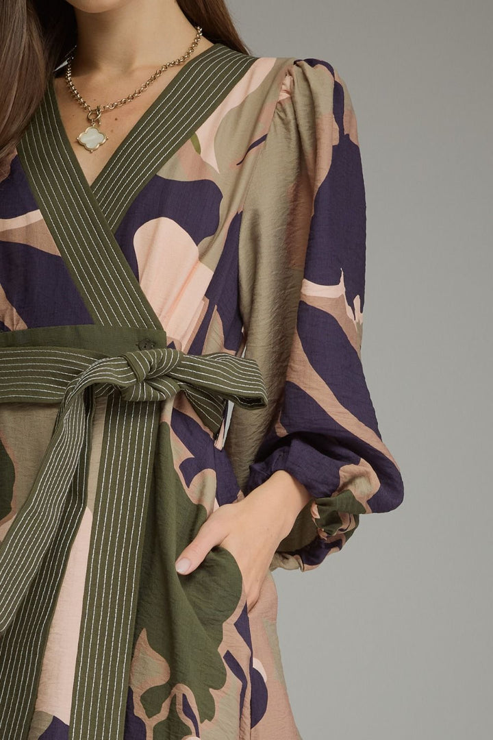Celeste wrap midi dress