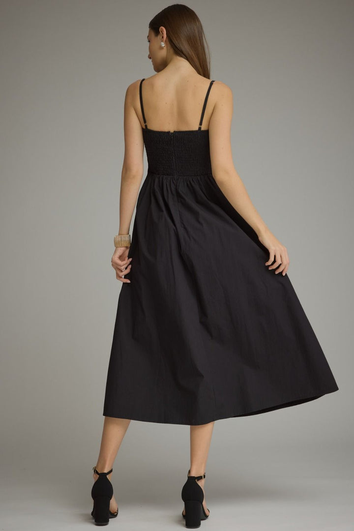 Stacy pleated midi dress