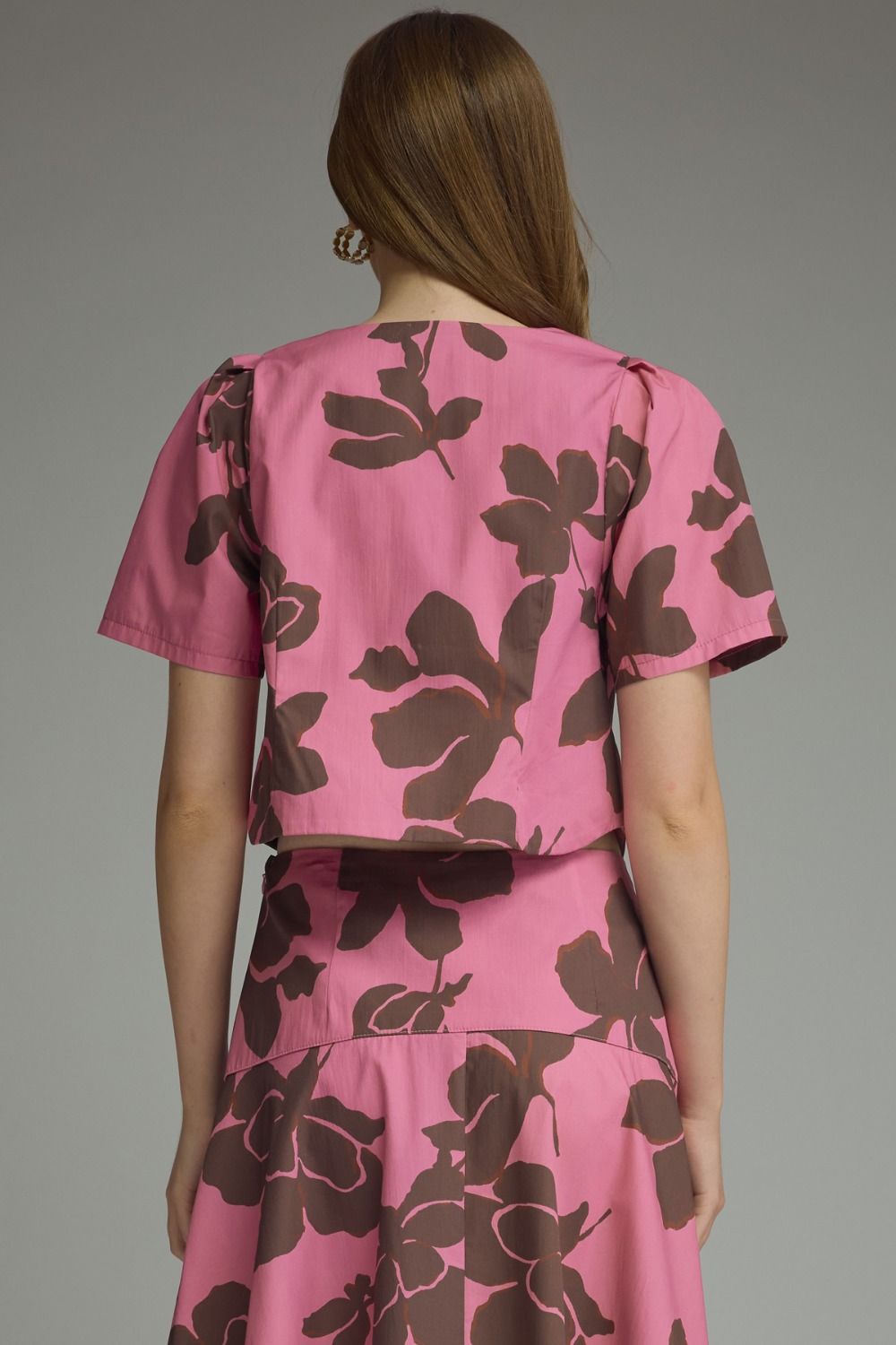 Birdie short sleeve top in pink