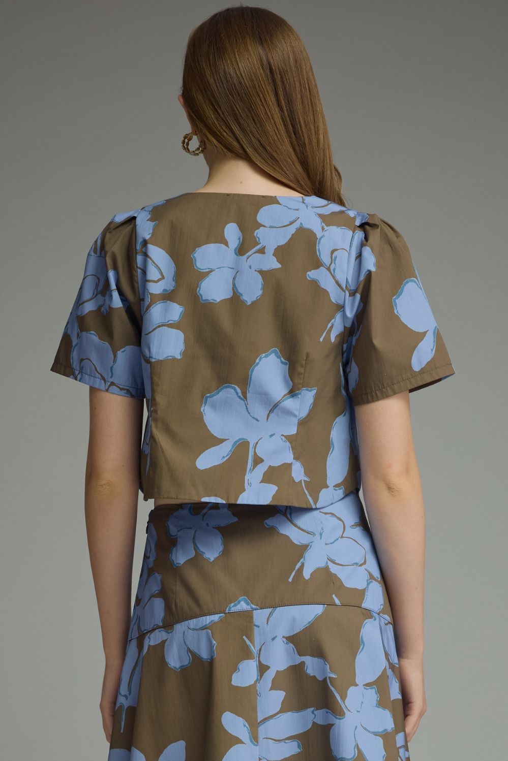 Birdie short sleeve top in blue